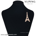 00045-xuping moda subiu ouro broche de forma torre Eiffel